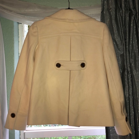 Banana Republic ivory wool Pea Coat XS - Picture 3 of 5